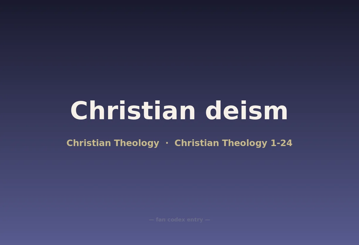 Christian deism