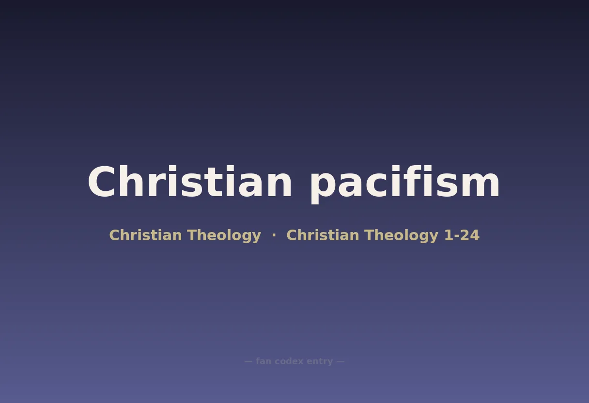 Christian pacifism